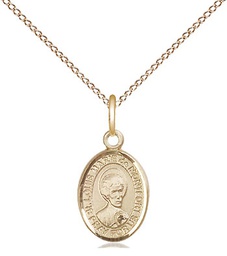 [9330GF/18GF] 14kt Gold Filled Saint Louis Marie de Montfort Pendant on a 18 inch Gold Filled Light Curb chain