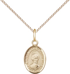 [9330GF/18GF] 14kt Gold Filled Saint Louis Marie de Montfort Pendant on a 18 inch Gold Filled Light Curb chain