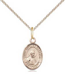 [9333GF/18GF] 14kt Gold Filled Saint Edmund Campion Pendant on a 18 inch Gold Filled Light Curb chain