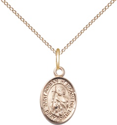[9353GF/18GF] 14kt Gold Filled Saint Adrian of Nicomedia Pendant on a 18 inch Gold Filled Light Curb chain