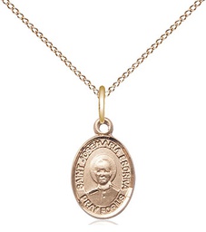 [9362GF/18GF] 14kt Gold Filled Saint Josemaria Escriva Pendant on a 18 inch Gold Filled Light Curb chain