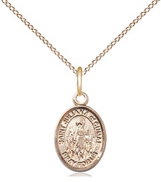 [9372GF/18GF] 14kt Gold Filled Saint Juliana Pendant on a 18 inch Gold Filled Light Curb chain