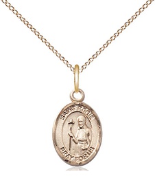 [9380GF/18GF] 14kt Gold Filled Saint Regis Pendant on a 18 inch Gold Filled Light Curb chain