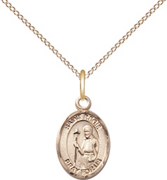 [9380GF/18GF] 14kt Gold Filled Saint Regis Pendant on a 18 inch Gold Filled Light Curb chain