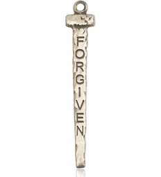 [0035KT] 14kt Gold Forgiven Nail Medal