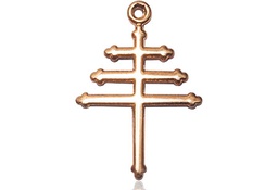 [0074KT] 14kt Gold Maronite Cross Medal