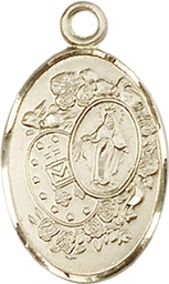 [5682KT] 14kt Gold Miraculous Medal