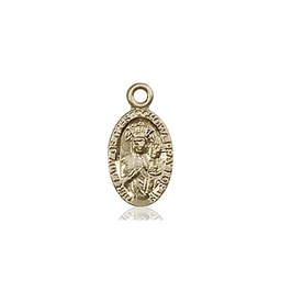 [6091KT] 14kt Gold Our Lady of Czestochowa Medal