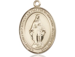 [7078KT] 14kt Gold Miraculous Medal