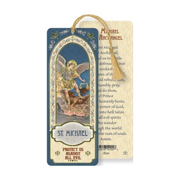 [HI-B8-330] St. Michael Laminated Bookmark (Sold in Inc. of 10)
