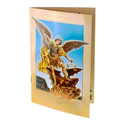 [HI-2432-330] 3 3/4" x 6" Saint Michael Novena Book  Sold in Inc of 10