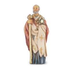 [HI-1735-508] 4&quot; Cold Cast Resin Hand Painted Statue of St Nicholas