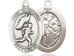 [7609SS] Sterling Silver Saint Sebastian Track and Field Medal