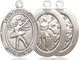 [7612SS] Sterling Silver Saint Sebastian Dance Medal