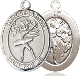 [7612SS] Sterling Silver Saint Sebastian Dance Medal