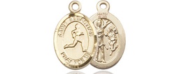 [9176GF] 14kt Gold Filled Saint Sebastian Track and Field Medal