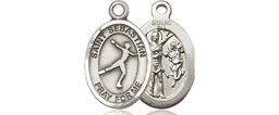 [9177SS] Sterling Silver Saint Sebastian Figure Skating Medal