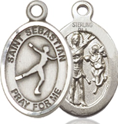 [9177SS] Sterling Silver Saint Sebastian Figure Skating Medal