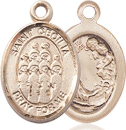 [9180GF] 14kt Gold Filled Saint Cecilia Choir Medal