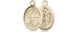 [9186GF] 14kt Gold Filled Saint Sebastian Volleyball Medal