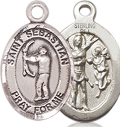 [9189SS] Sterling Silver Saint Sebastian Archery Medal