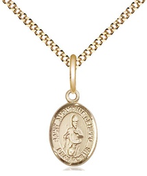 [9202GF/18G] 14kt Gold Filled Saint Augustine of Hippo Pendant on a 18 inch Gold Plate Light Curb chain