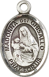 [9203SS] Sterling Silver Saint Madonna Del Ghisallo Medal