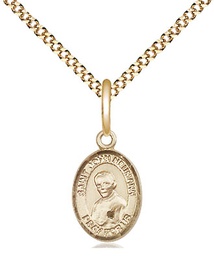 [9204GF/18G] 14kt Gold Filled Saint John Neumann Pendant on a 18 inch Gold Plate Light Curb chain