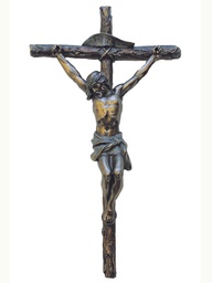[SR-72690] Crucifix Lightly Painted Bronze 16&quot;