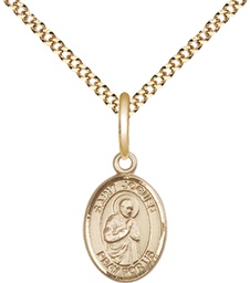 [9212GF/18G] 14kt Gold Filled Saint Isaac Jogues Pendant on a 18 inch Gold Plate Light Curb chain