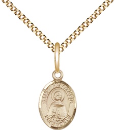 [9213GF/18G] 14kt Gold Filled Saint Anastasia Pendant on a 18 inch Gold Plate Light Curb chain