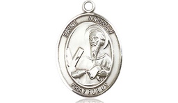 [8000SSY] Sterling Silver Saint Andrew the Apostle Medal - With Box