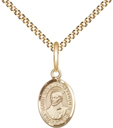 [9217GF/18G] 14kt Gold Filled Saint Ignatius of Loyola Pendant on a 18 inch Gold Plate Light Curb chain