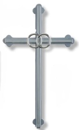 [46052] 8" Silver Wedding Cross