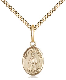 [9230GF/18G] 14kt Gold Filled Our Lady of Hope Pendant on a 18 inch Gold Plate Light Curb chain