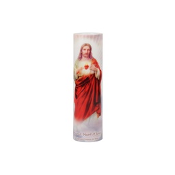 [C-8021] LED Candle Sacred Heart of Jesus