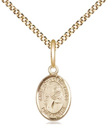 [9231GF/18G] 14kt Gold Filled Saint John of the Cross Pendant on a 18 inch Gold Plate Light Curb chain