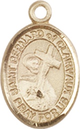 [9233GF] 14kt Gold Filled Saint Bernard of Clairvaux Medal