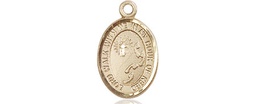 [9237GF] 14kt Gold Filled Footprints Cross Medal