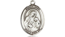 [8002SSY] Sterling Silver Saint Ann Medal - With Box