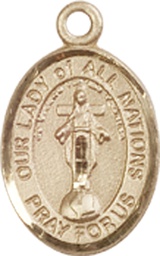 [9242GF] 14kt Gold Filled Our Lady of All Nations Medal