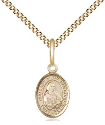 [9247GF/18G] 14kt Gold Filled Our Lady of the Railroad Pendant on a 18 inch Gold Plate Light Curb chain