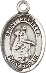 [9250SS] Sterling Silver Saint Isabella of Portugal Medal