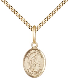 [9254GF/18G] 14kt Gold Filled Saint Aaron Pendant on a 18 inch Gold Plate Light Curb chain