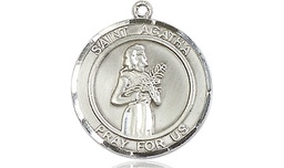 [8003RDSS] Sterling Silver Saint Agatha Medal