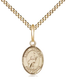 [9261GF/18G] 14kt Gold Filled Saint Tarcisius Pendant on a 18 inch Gold Plate Light Curb chain