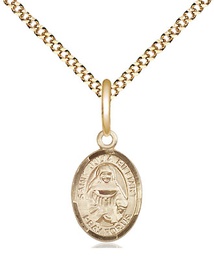 [9267GF/18G] 14kt Gold Filled Saint Julia Billiart Pendant on a 18 inch Gold Plate Light Curb chain