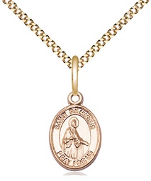 [9274GF/18G] 14kt Gold Filled Saint Remigius of Reims Pendant on a 18 inch Gold Plate Light Curb chain