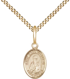 [9275GF/18G] 14kt Gold Filled Saint Basil the Great Pendant on a 18 inch Gold Plate Light Curb chain
