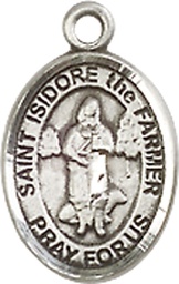 [9276SS] Sterling Silver Saint Isidore the Farmer Medal